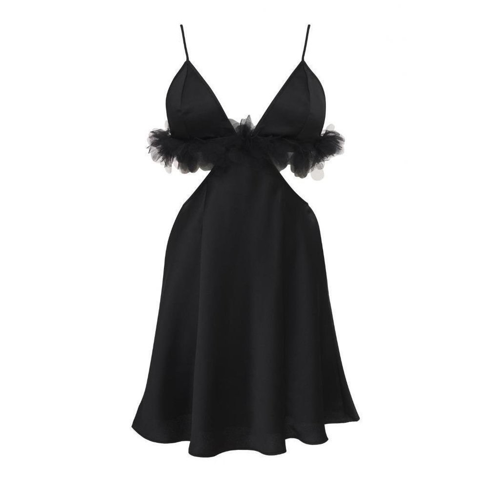 For Love and Lemons Floral Trim Slip Dress Size S